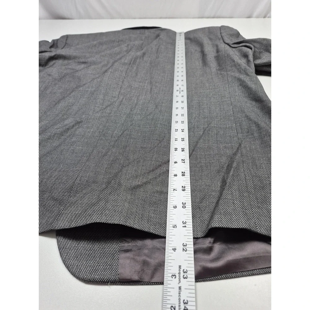 S Cohen Suit Mens 50R Gray 3 Button Wool Cashmere 2 Piece 45x36 Geometric NWT